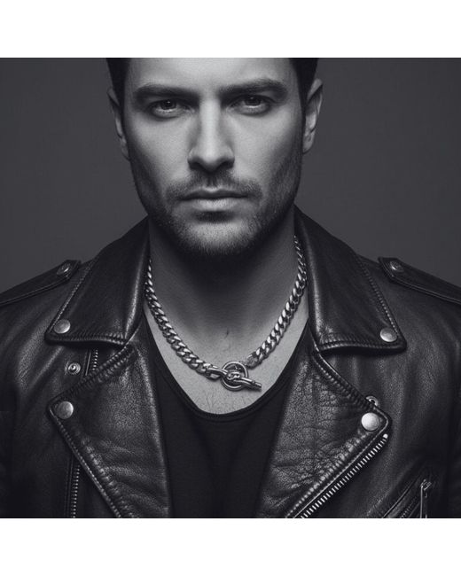 Tg-Jewellery by Tamara Gervasio Brown Celtic Dog Oxide And Satin Curb Chain Sterling for men