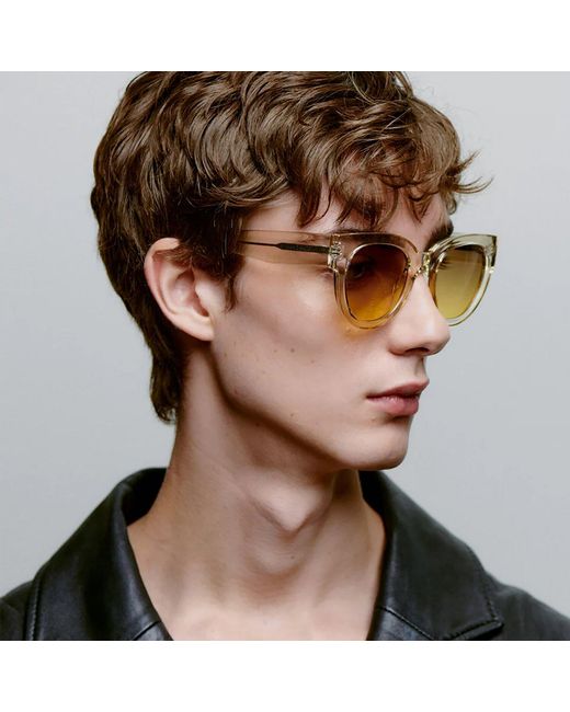 A.Kjærbede White Lilly Sunglasses Ecru Transparent
