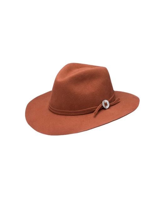 Jamie Slye Hats + Accessories Red Phoebe Wide Brim Wool Hat