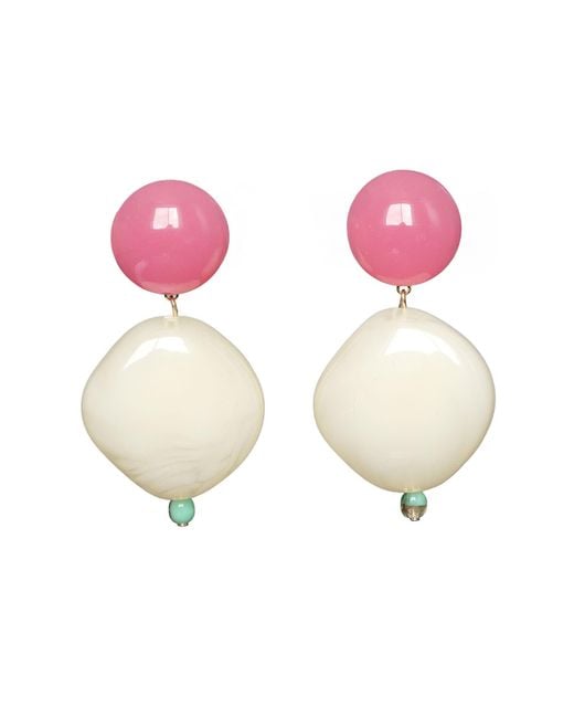 Malolo Jewelry Pink Geisha Earrings