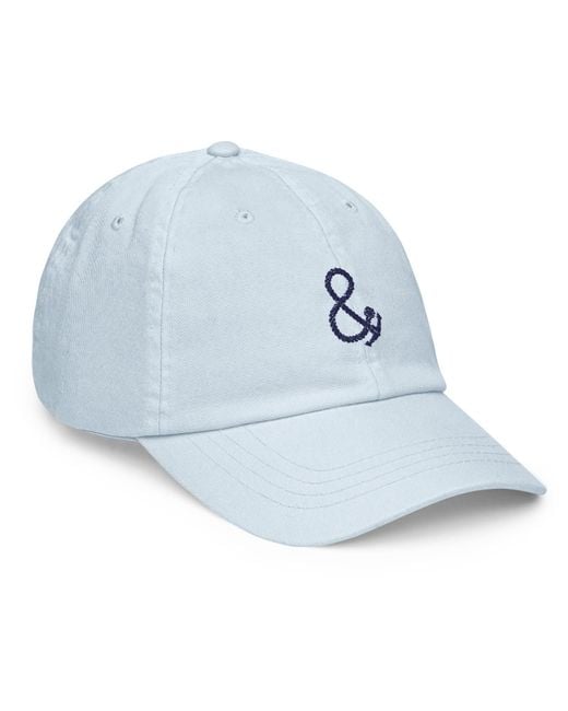 Anchor and Crew Blue Pastel Ampersand Signature Embroidered Chino Cap
