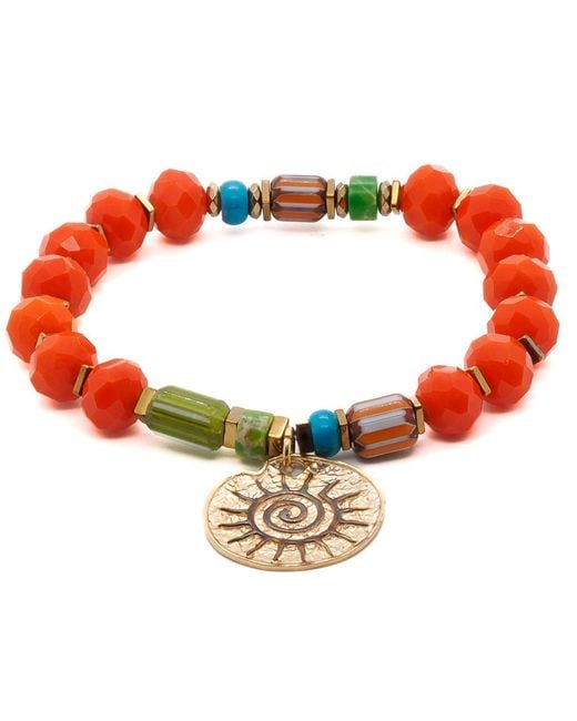Ebru Jewelry Metallic Spiritual Sun Bracelet