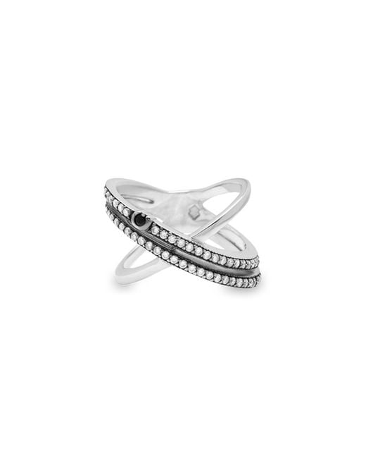 SALLY SKOUFIS White Connect Ring With Made Diamonds
