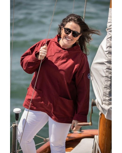 Arthur Beale Red Boat Neck Smock for men