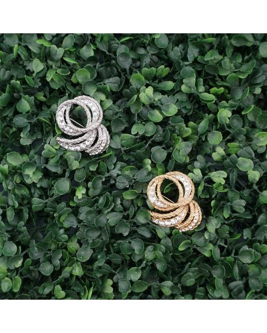 Grosse Metallic Crystal Swirl Brooch, Series Reproduction