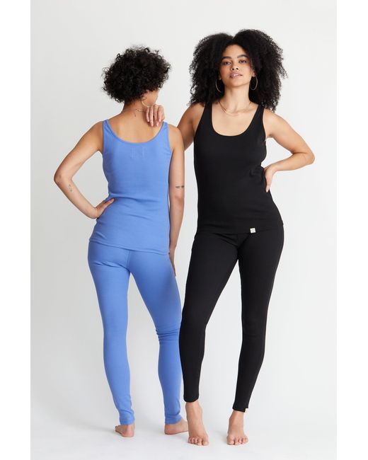 LOVETRUST Blue Pima Rib Knit L&L Legging