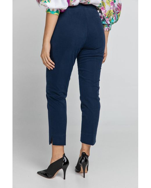 Conquista Blue Slim Fit Pants Fashion