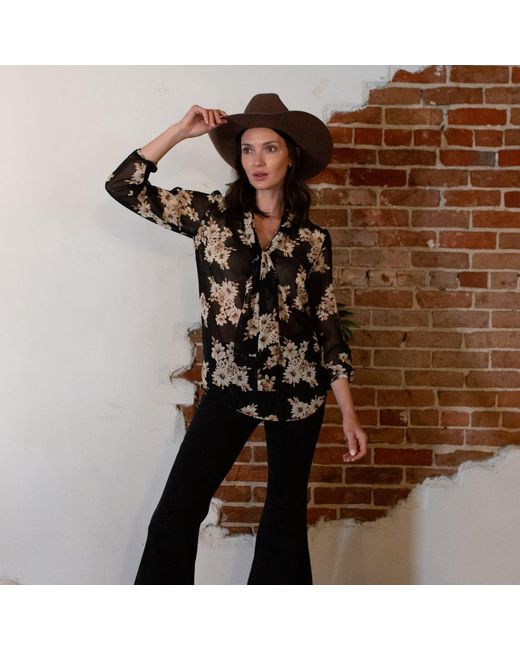 Jennafer Grace Natural Liza Tie Blouse