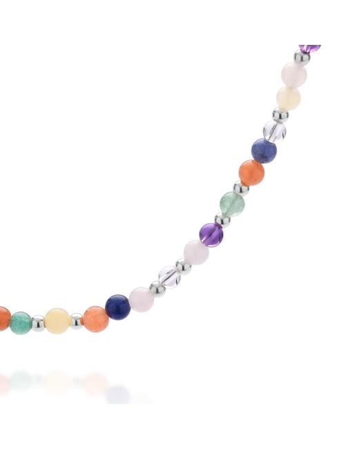 Nellou Jewellery Metallic Chakra Gemstone Necklace