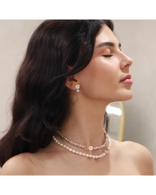 Agora Jewellery White Cleito Earrings