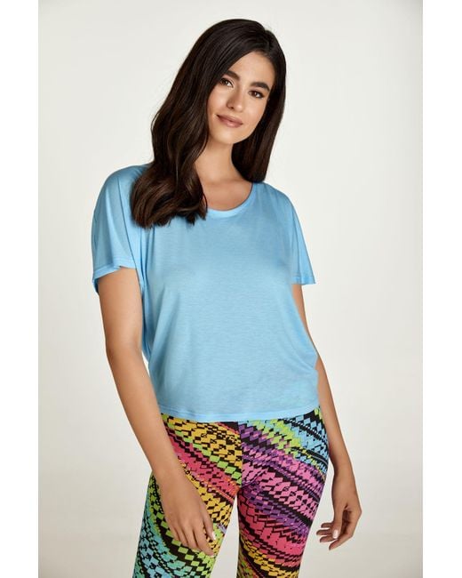 Conquista Blue Sky Drape Back Top