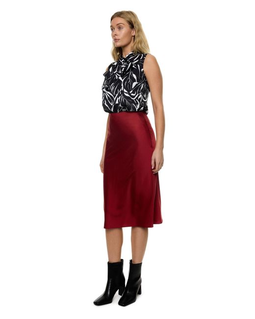 Carloslines Red Bias Skirt