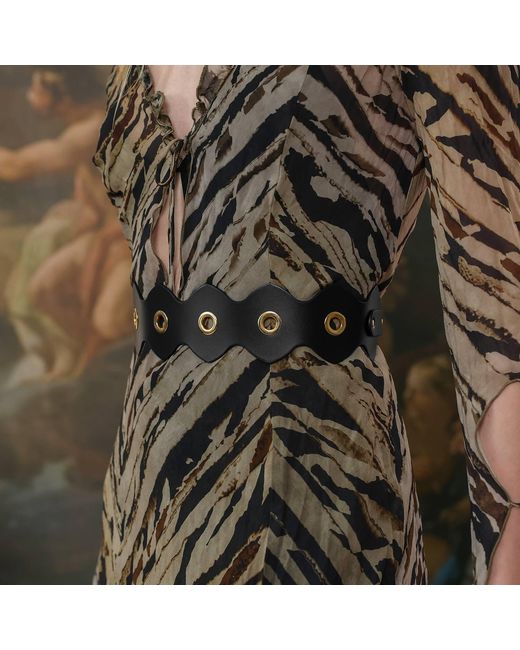 Haute Cuir Black Lume Waist Leather Belt