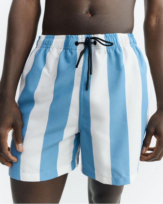 Thinking Mu Blue Striped Swimsuit Limpopo for men