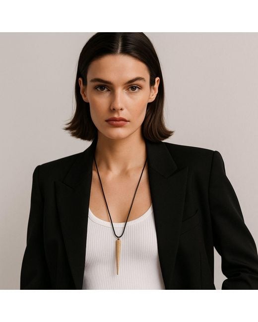 Jagged Halo Jewelry Brown Benson Spike Pendant Necklace