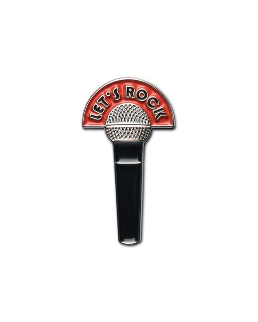 Make Heads Turn Red Enamel Pin Microphone