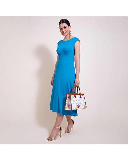 Alie Street London Blue Luna Midi Dress With Pockets