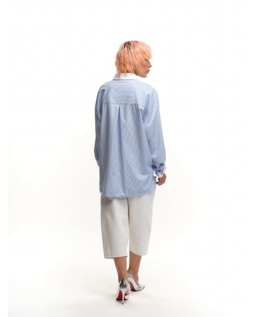 Clothes by Locker Room Blue Striped Color-Block Shirt