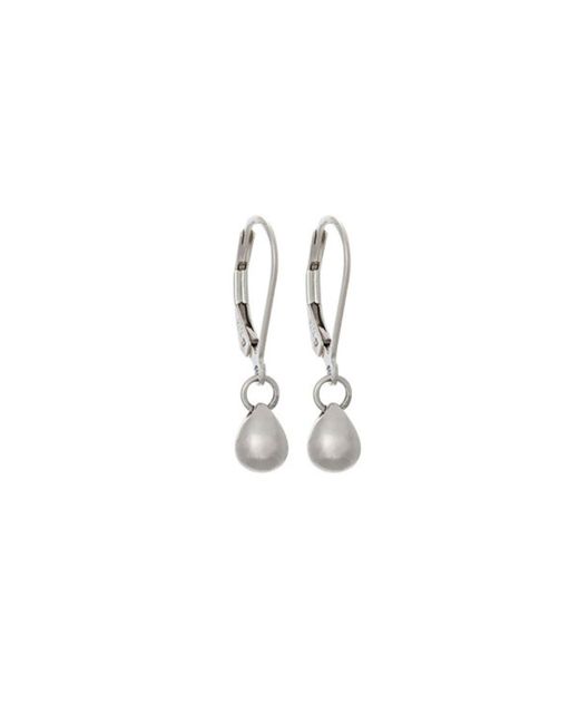 Edge Only White Mini Teardrop Earrings Sterling
