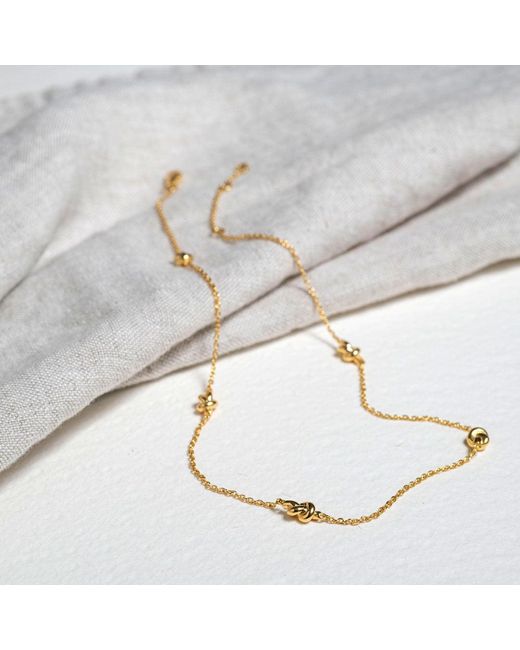 Auree Jewellery Metallic St Ives Vermeil Knot Necklace
