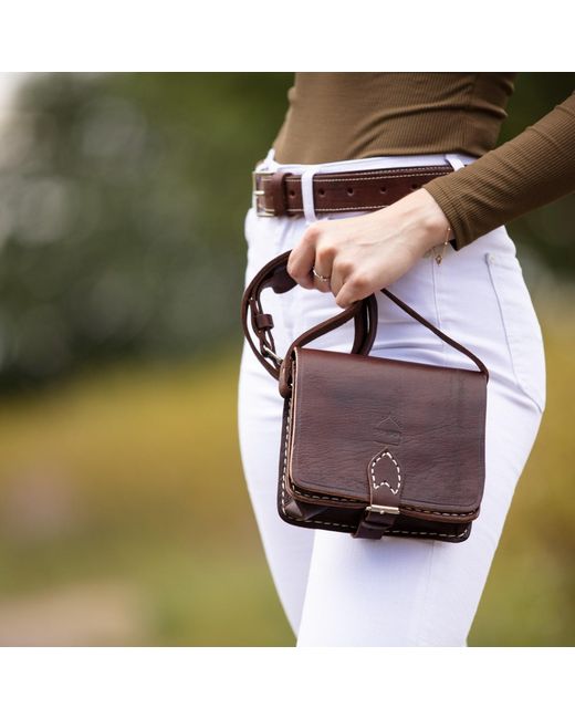 Berber Leather Brown The Temara Square Saddle Bag