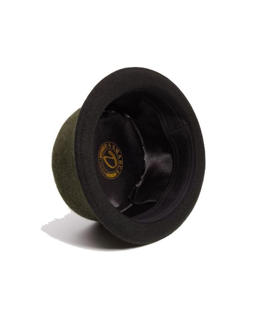 Dasmarca Hats Green Tony Moss Felt Skimpy Brim Short Brim Rude Boy Mod Style Porkpie Hat for men