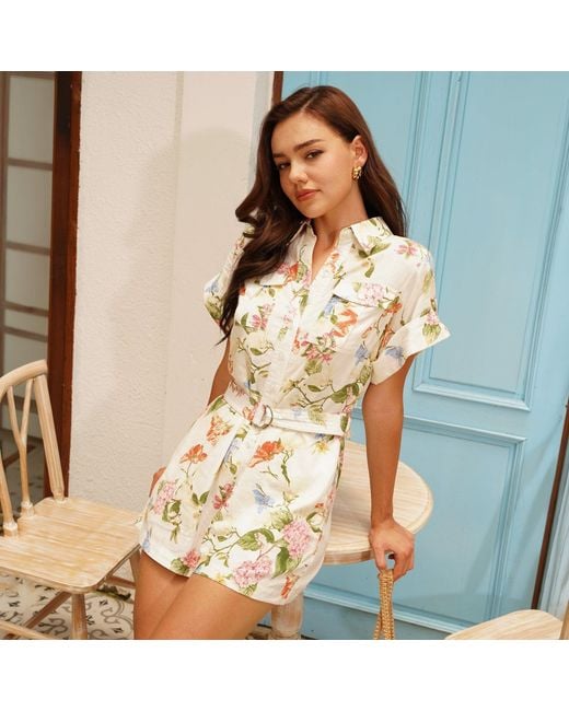 Yumi Kim White Remi Linen Romper