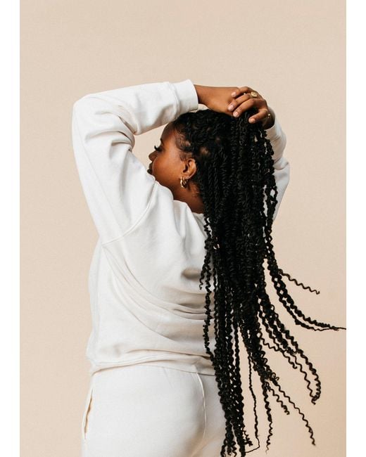 Ocio Leisurewear White Oversized Crewneck