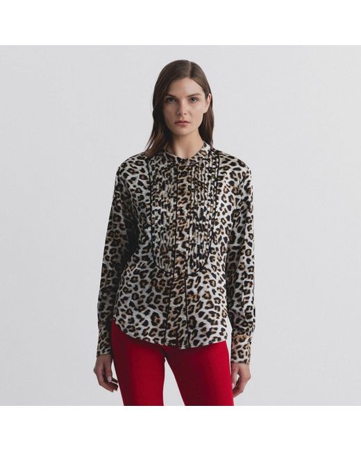 Lindsay Nicholas New York Black Tuxedo Blouse