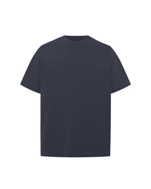 Pcfg Blue Oversized Tee With Emboss Detail for men