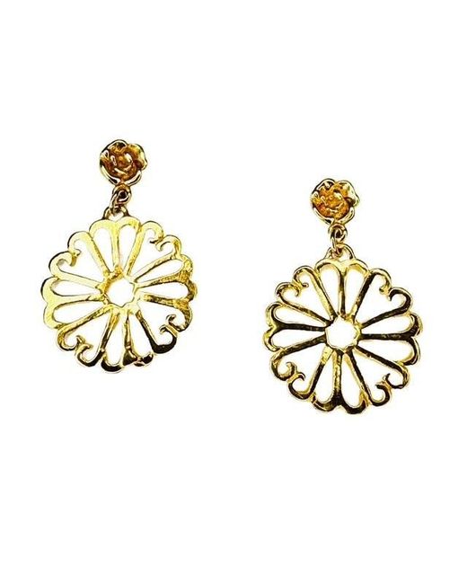 Lexi Jewelry Metallic Love-Me-Not Sun Flower Earrings