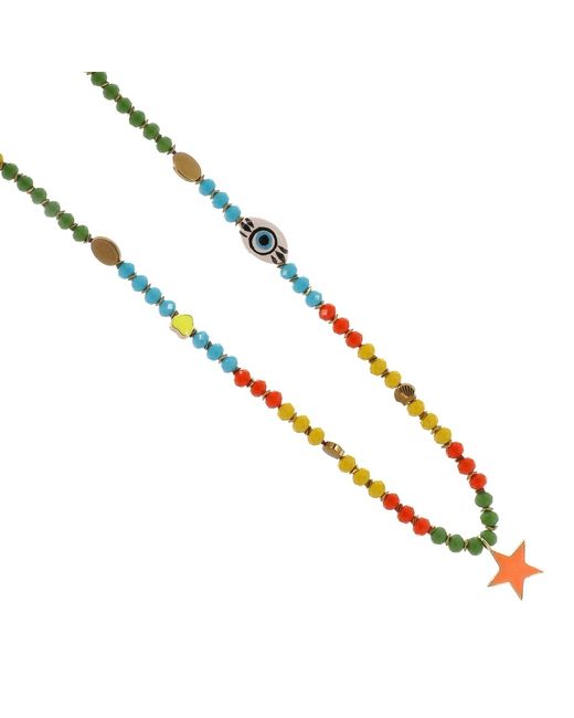Ebru Jewelry Multicolor Endless Summer Colorful Star Beaded Necklace