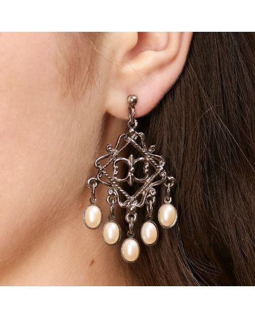 Caramel Vintage Jewellery Metallic Festival Graphite Earring