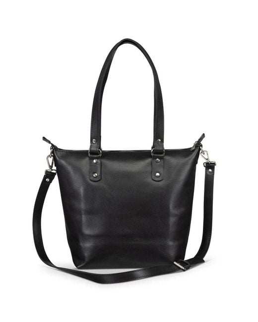 Hides Leather Co. Black Handmade Large Tote Crossbody Bag