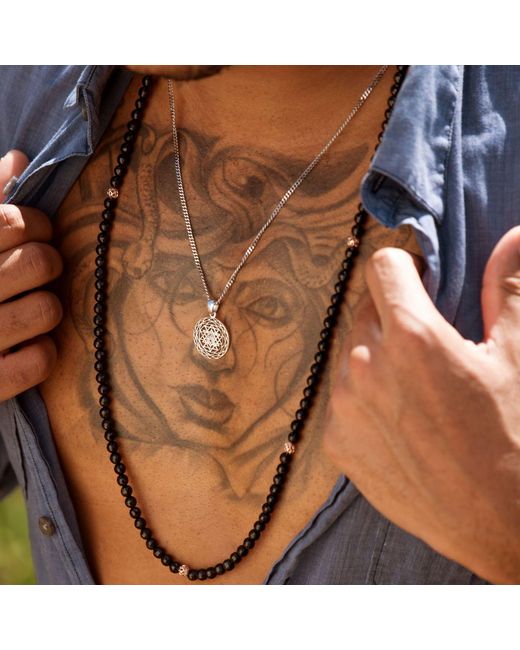 Seven Saints Metallic Sri Yantra Supreme Manifestor All Gender Necklace for men