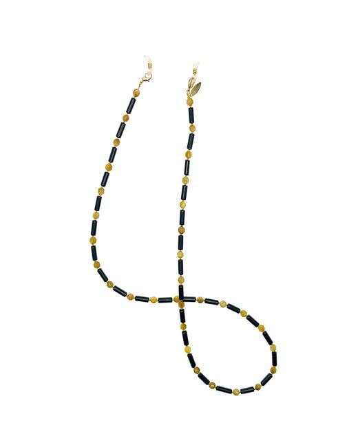 Farra Black Colorful Gemstone Multi-Way Glasses Chain