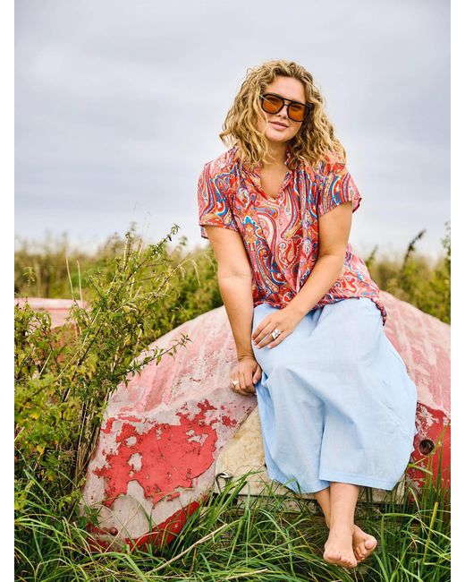 Zoe Red Veda Blouse