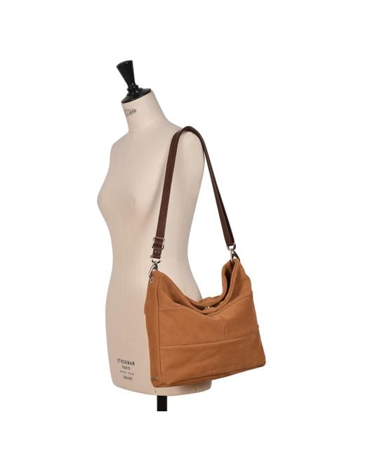 Owen Barry Brown Suede Crossbody Bag Ginger Tan Marizion