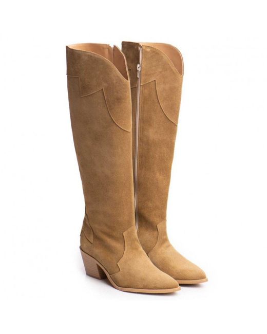 The 5Th Element Brown Neutrals Artemis High Western Boots