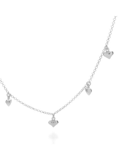 Nellou Jewellery Metallic Floating Heart Charm Necklace