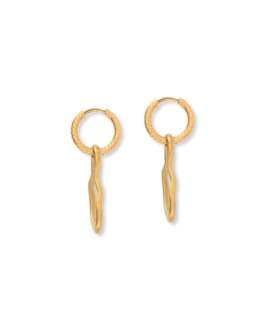 A Weathered Penny Metallic Yuna Drop Hoops
