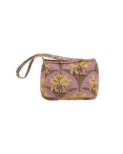 Manuela Cabrales Pink Trianae Block Print Shoulder Bag