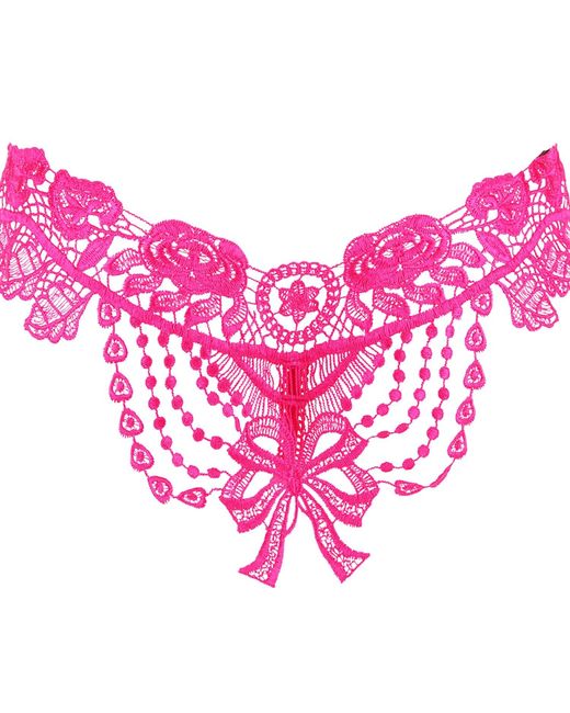Belle -et-BonBon Pink Crystal Bisoux Venetian Thong