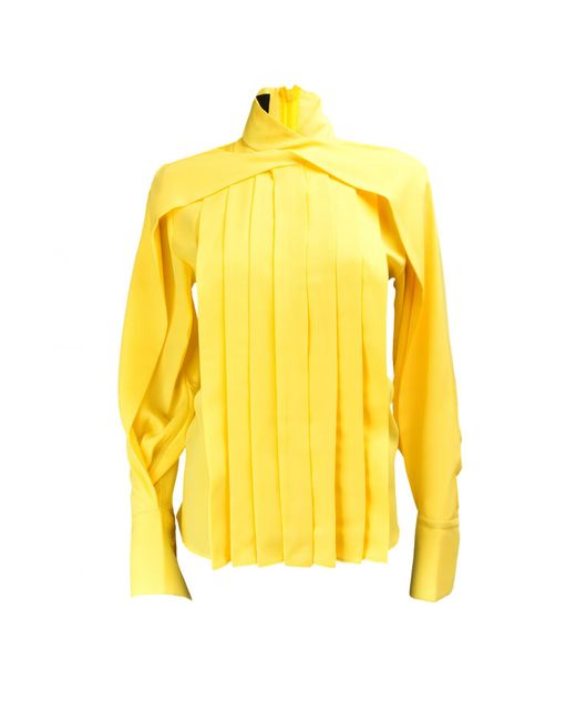 Freak Vault Yellow Clio Draped Blouse