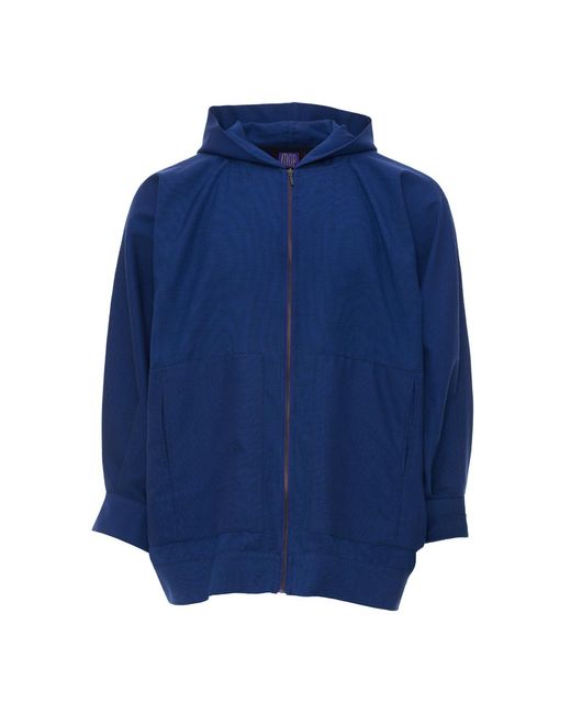 MOE Blue Zip Hooded Jacket for men