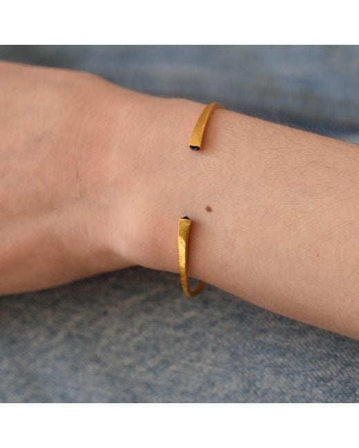 GEM BAZAAR Metallic Grace Bangle With Quartz