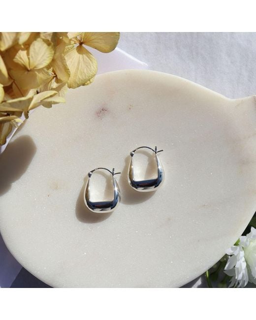 FV Jewellery Metallic Bijoux U Hoop Earrings