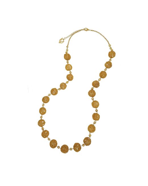 Lavish by Tricia Milaneze Metallic All Spheres Handmade Necklace
