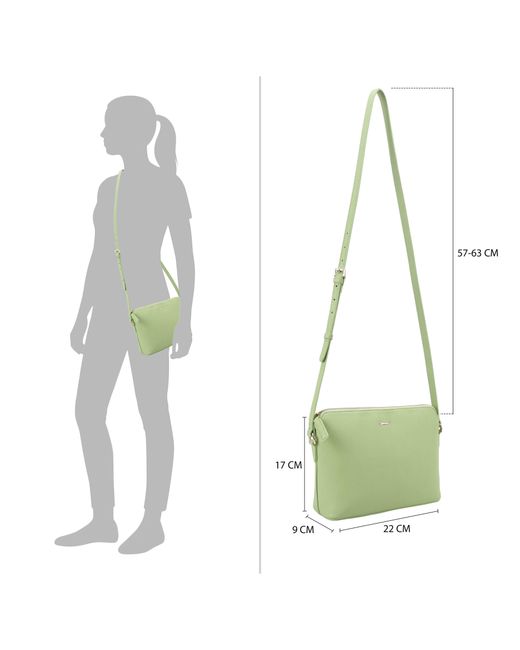 Paul Costelloe Green Lenya Leather Shoulder Bag