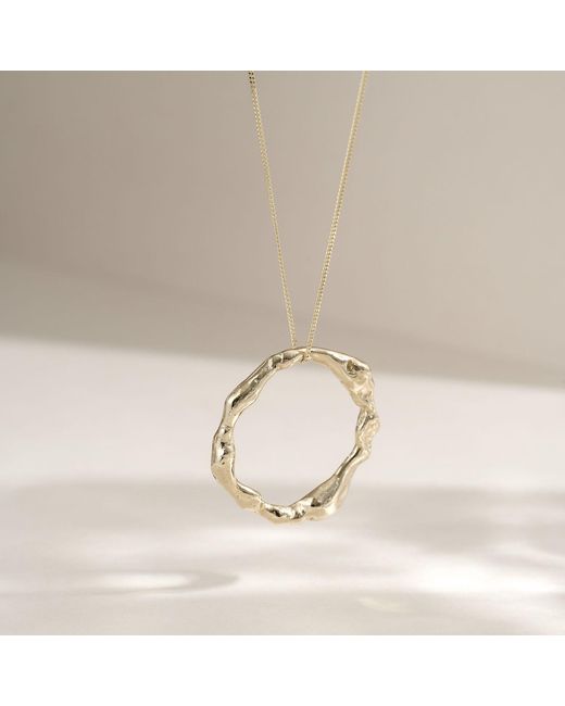 Lulu and Boo Jewellery Metallic Large Molten Halo Solid Necklace